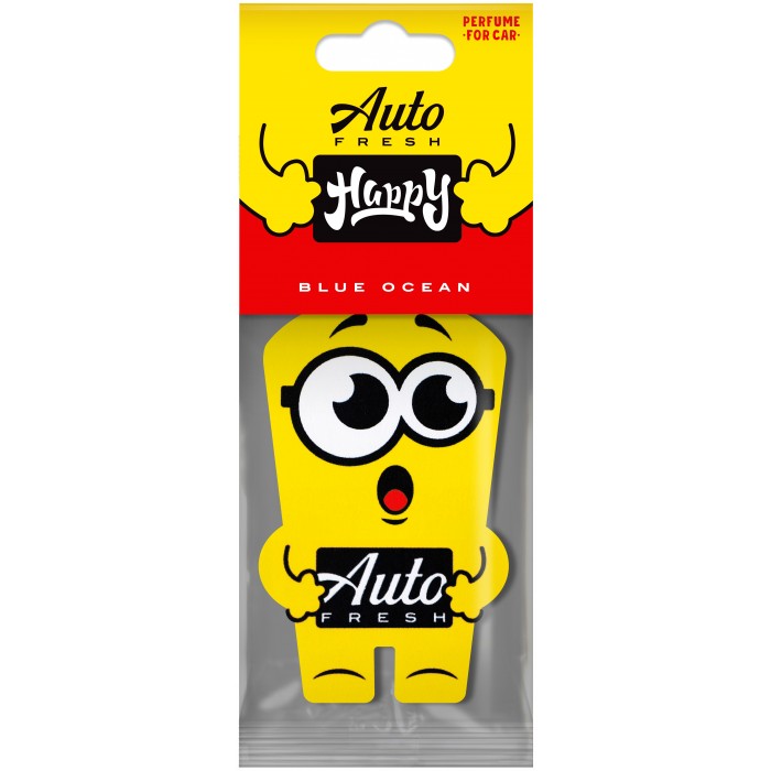 Підвісний ароматизатор для авто Auto Fresh Happy Happy Blue Ocean, 1 шт (10-818026) - 